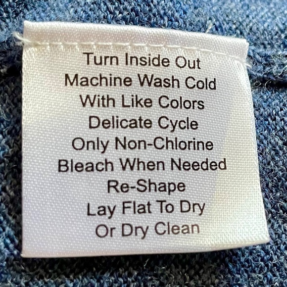 Joseph Abboud 100% extra fine merino wool Blue Quarter-Zip Pullover - Picture 6 of 7